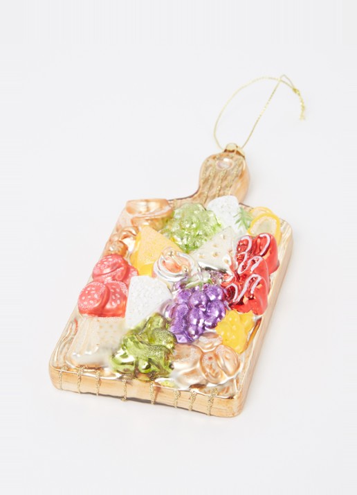HD Collection Borrelplank kersthanger 15 cm - detail beige