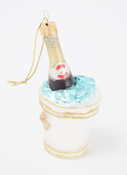 HD Collection Champagne emmer kersthanger 13 cm - detail goud