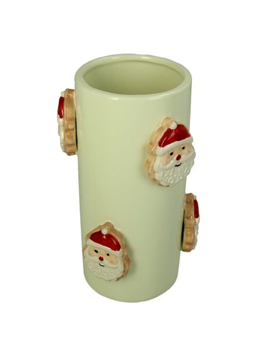 HD Collection Cookie Santa vaas 22,3 cm - voorkant 2 lindegroen