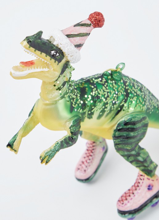 HD Collection Dinosaurus kersthanger 15 cm - detail groen