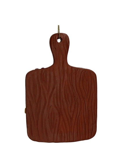 HD Collection Kaasplank kersthanger 10,2 cm - achterkant 2 bruin