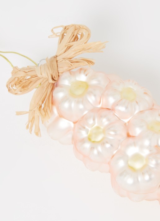 HD Collection Knoflook Koord kersthanger 11 cm  - detail 3 ivoor