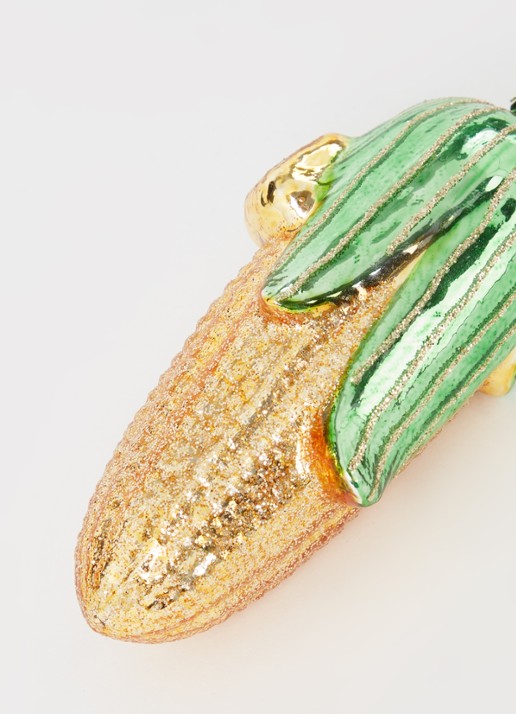 HD Collection Maïskolf kersthanger 11 cm  - detail geel