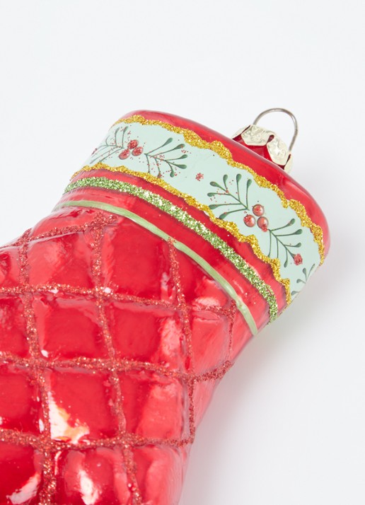 HD Collection Ovenwant kersthanger 12 cm - detail rood