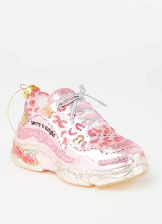 HD Collection Sport Shoe sportschoen kersthanger 14 cm - detail 3 roze