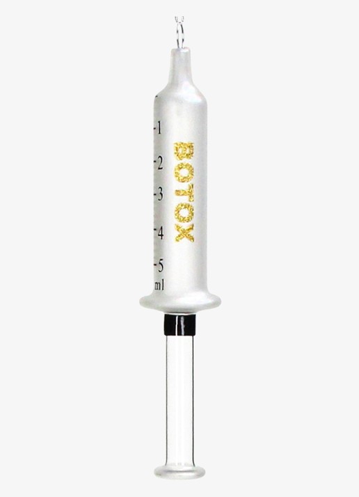 HD Collection Syringe Botox kersthanger 16,5 cm - voorkant transparant