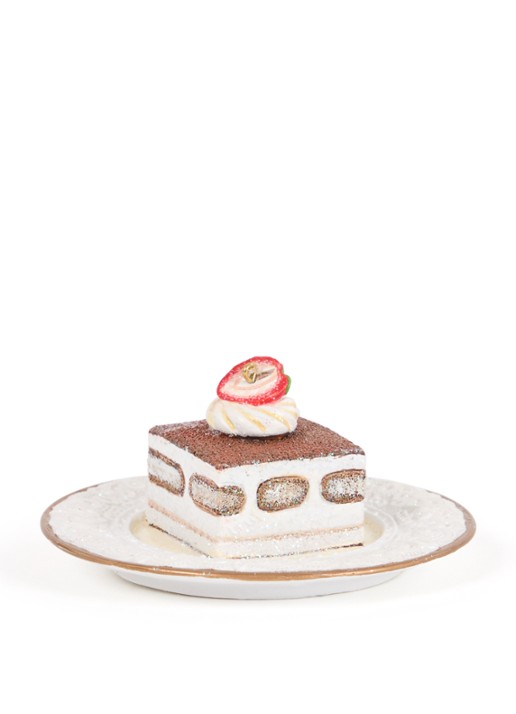 HD Collection Tiramisu kersthanger 9 cm - voorkant ivoor