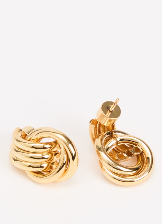 Heaven Mayhem Baby Knot oorstekers - detail goud