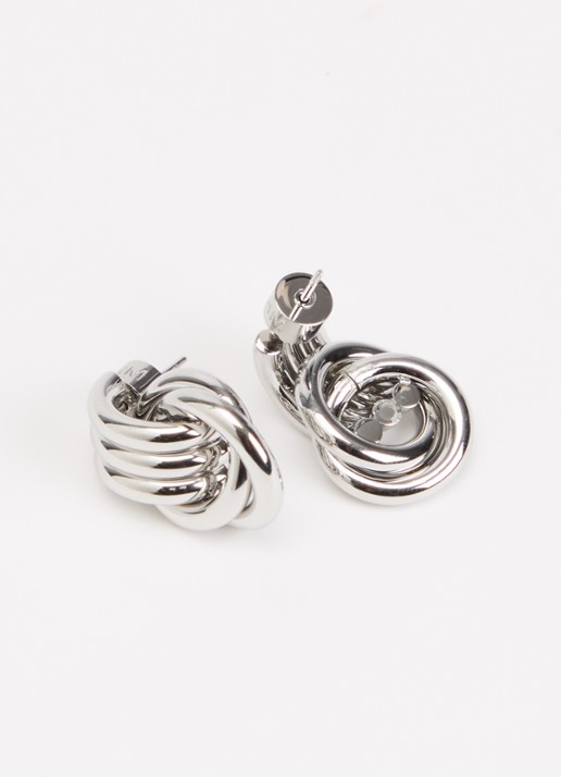 Heaven Mayhem Baby Knot oorstekers - detail 2 zilver