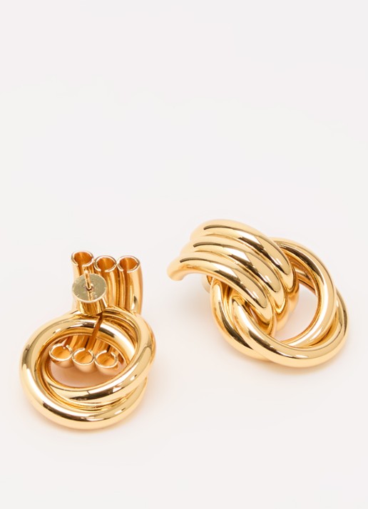 Heaven Mayhem Baby Knot oorstekers - detail goud