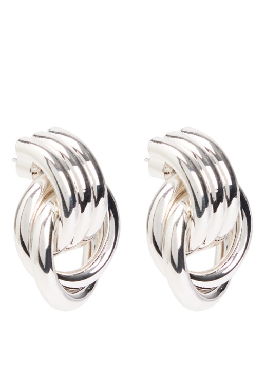 Heaven Mayhem Baby Knot oorstekers - voorkant zilver