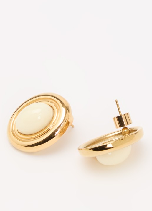 Heaven Mayhem Prize oorstekers met kristal - detail goud