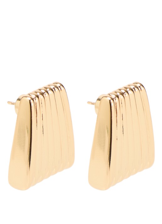 Heaven Mayhem Ribbed oorstekers verguld