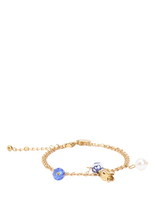 Heinen Delfts Blauw Armband met hanger