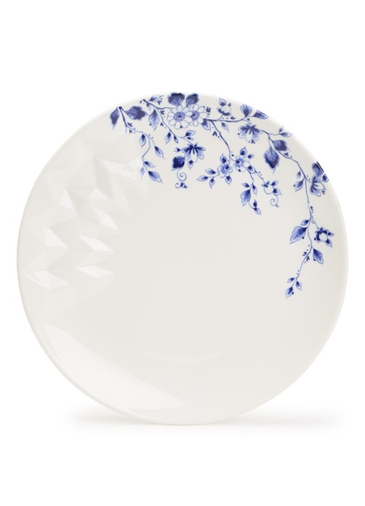 Heinen Delfts Blauw Blauw Vouw dinerbord 27 cm