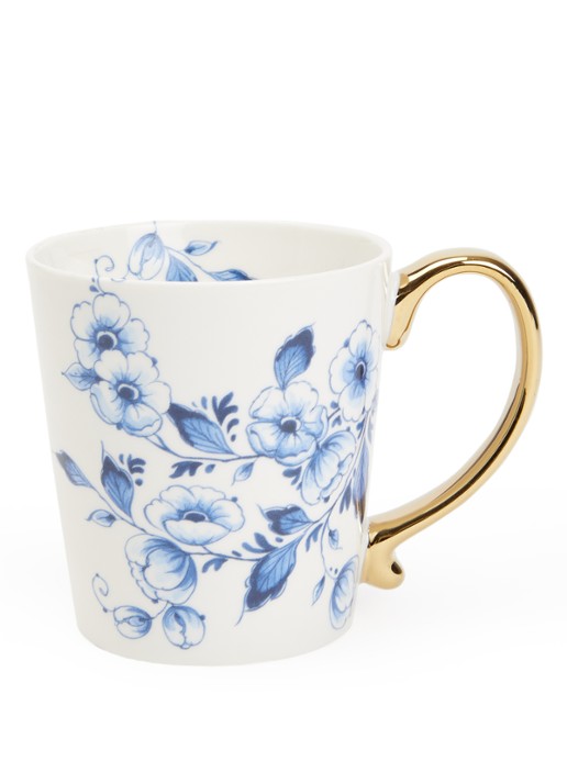 Heinen Delfts Blauw Bloemen kopje 30 cl
