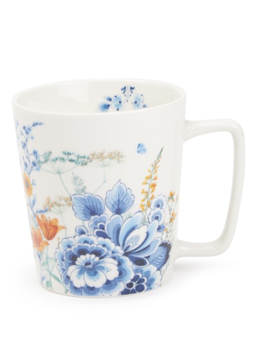 Heinen Delfts Blauw Bloementuintje kopje 30 cl