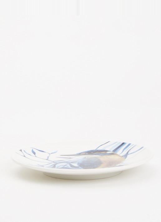 Heinen Delfts Blauw IJsvogel wandbord 15,5 cm - voorkant 4 multicolor