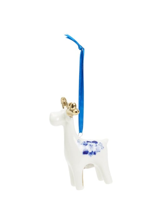 Heinen Delfts Blauw Kariboe kersthanger 10 cm