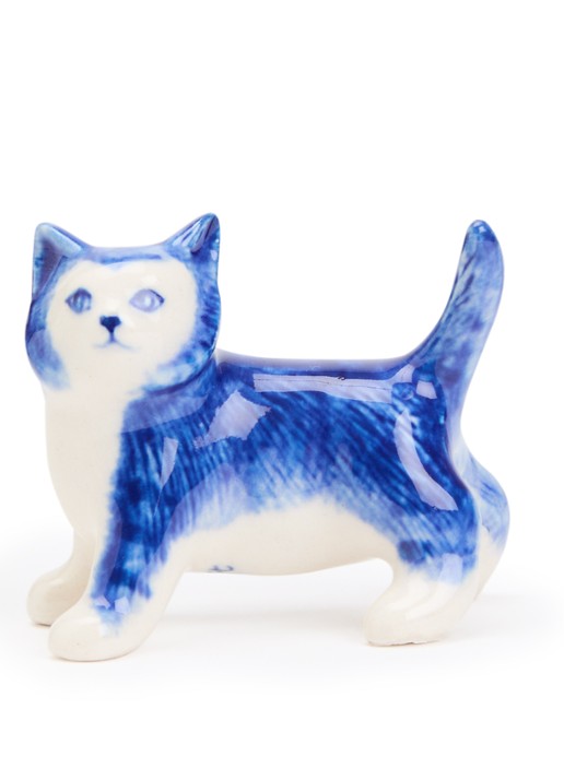 Heinen Delfts Blauw Katje ornament 5,5 cm