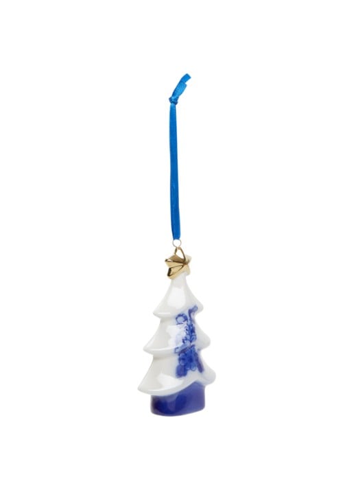 Heinen Delfts Blauw Kerstboom Ster kersthanger 9,5 cm