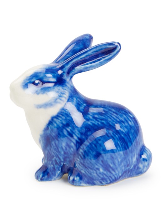 Heinen Delfts Blauw Konijn ornament 4,5 cm