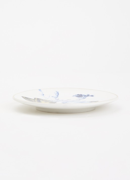 Heinen Delfts Blauw Koninginnenpage wandbord 15,5 cm - voorkant 4 multicolor