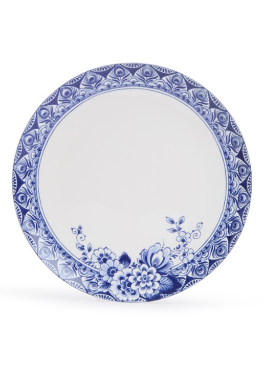 Heinen Delfts Blauw Paauw Blauw dinerbord 27 cm