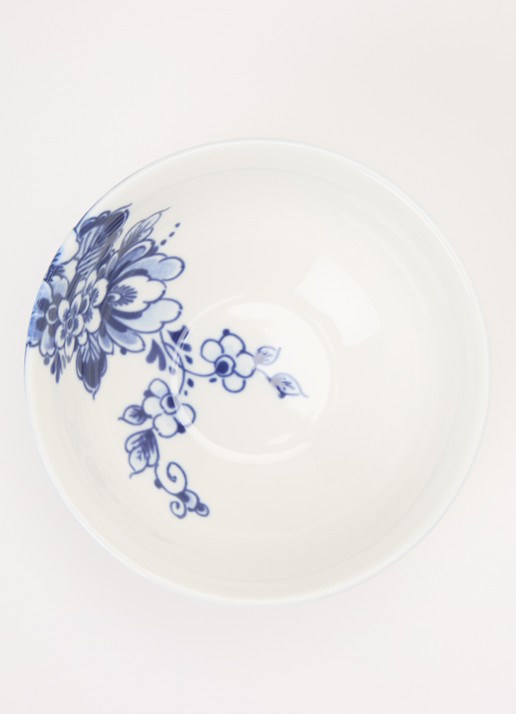 Heinen Delfts Blauw Paauw Blauw dipschaal 10 cm  - voorkant 2 wit