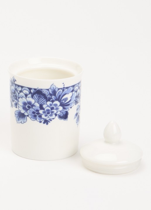Heinen Delfts Blauw Paauw Blauw voorraadpot 0,12 liter  - voorkant 2 wit
