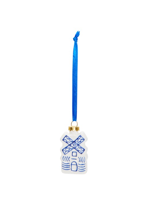Heinen Delfts Blauw Speculaas kersthanger 5,5 cm