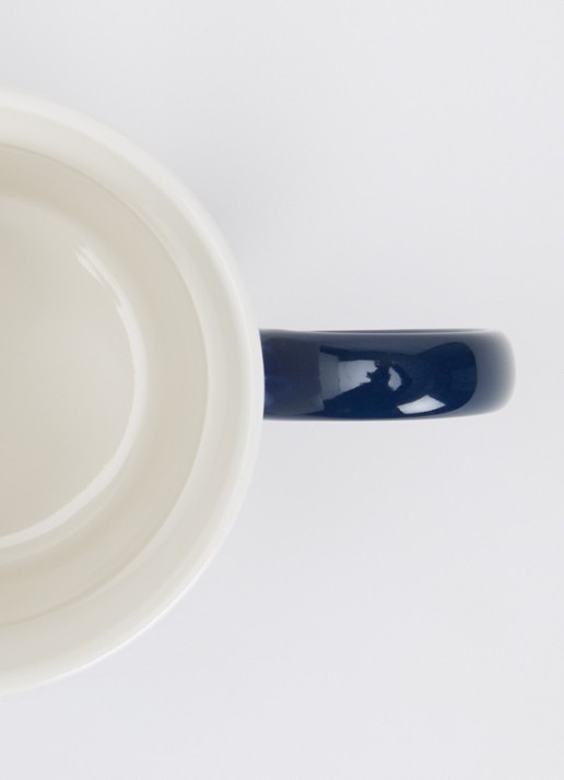 Heinen Delfts Blauw Teckel kop 30 cl  - detail blauw