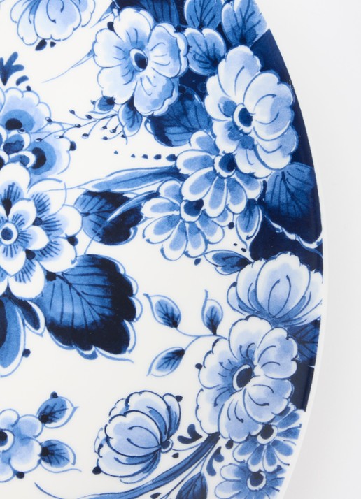 Heinen Delfts Blauw Wandbord 42 cm - detail 3 blauw