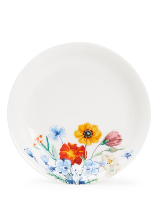 Heinen Delfts Blauw Wildbloemen gebaksbordje 12 cm