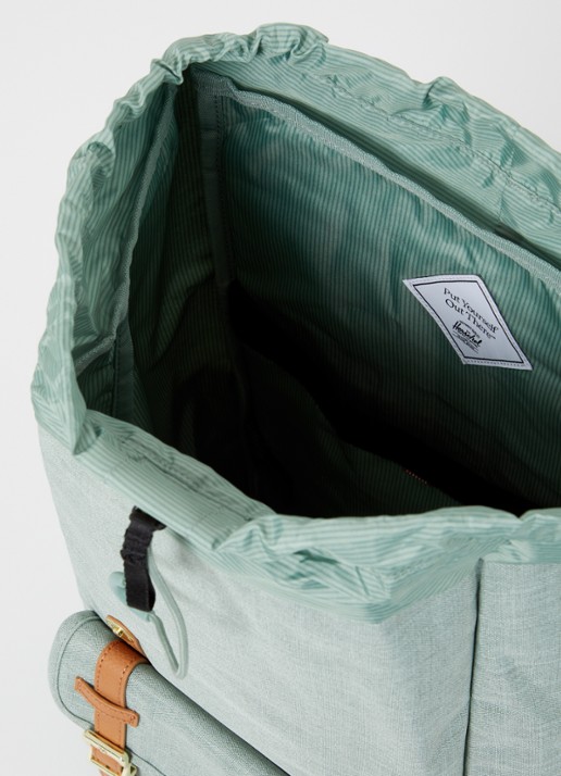 Herschel Supply Little America rugzak met 16 inch laptopvak - detail lindegroen