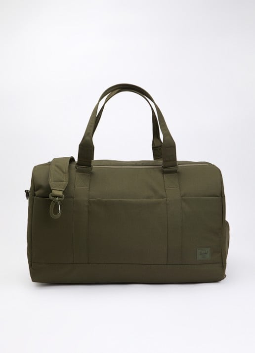Herschel Supply Novel Tech weekendtas  met afneembare schouderriem - voorkant 2 donkergroen