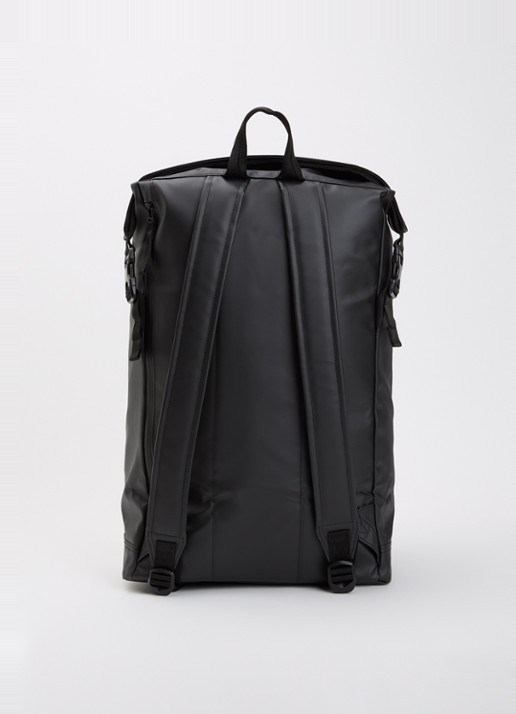 Herschel Supply Roll Top rugzak met 16 inch laptopvak en waterafstotende coating - achterkant 2 zwart