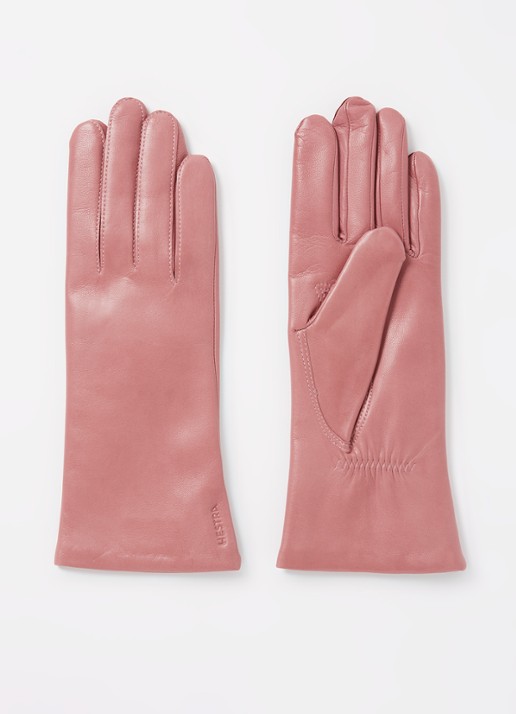 Hestra Elisabeth handschoenen van lamsleer - voorkant oudroze