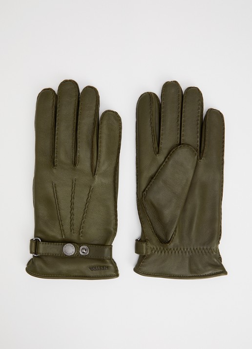 Hestra Jake handschoenen van schapenleer - voorkant beige