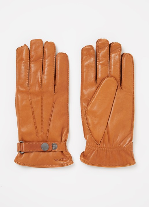 Hestra Jake handschoenen van schapenleer - voorkant camel