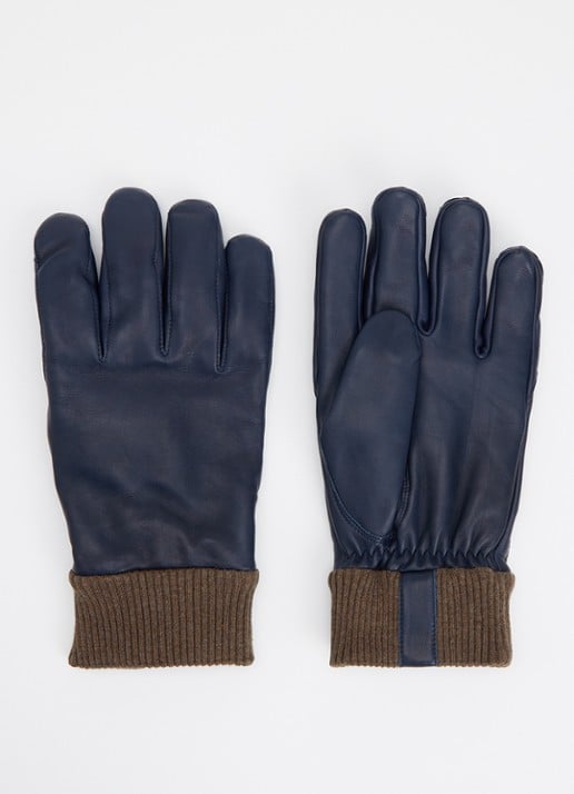 Hestra Lil handschoenen van lamsleer - voorkant donkerblauw