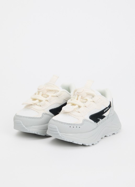 Hi-Tec HTS Kids Shadow Lace sneaker met details van suède en mesh - voorkant 4 lichtgrijs