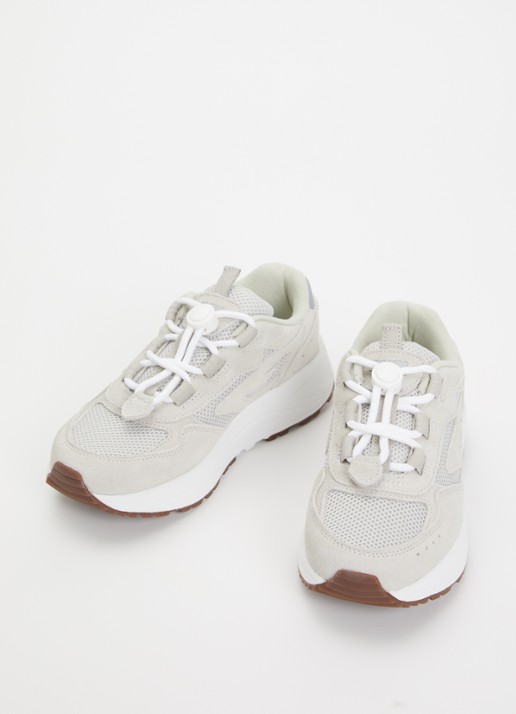 Hi-Tec HTS Kids Shadow Lace sneaker van suède met mesh details - voorkant 4 zilver