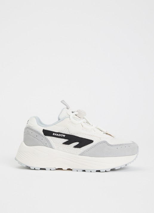 Hi-Tec HTS Kids Shadow Lace sneaker van suède met mesh details - voorkant grijs