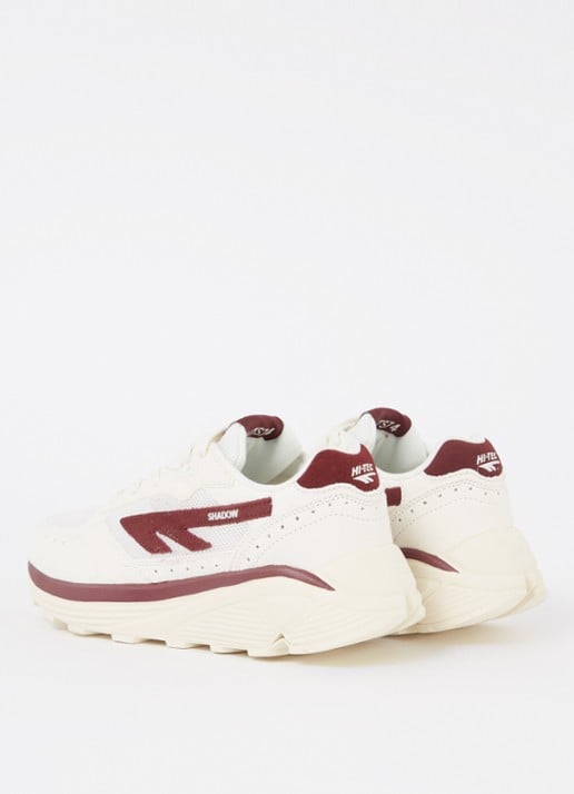 Hi-Tec HTS Shadow RGS sneaker met suède details - achterkant donkerrood