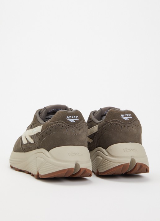 Hi-Tec HTS Shadow RGS sneaker van mesh met suède details - achterkant 2 bronsgroen