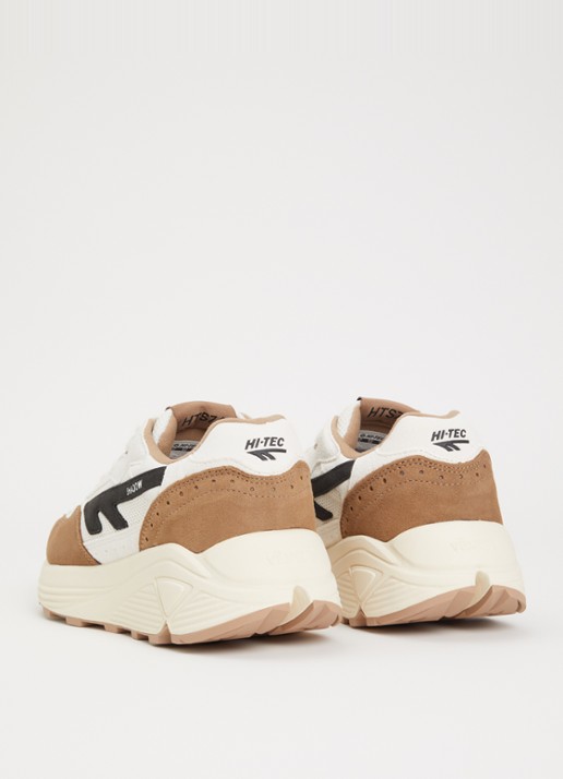 Hi-Tec HTS shadow RGS sneaker van mesh met suède details - achterkant 4 lichtbruin