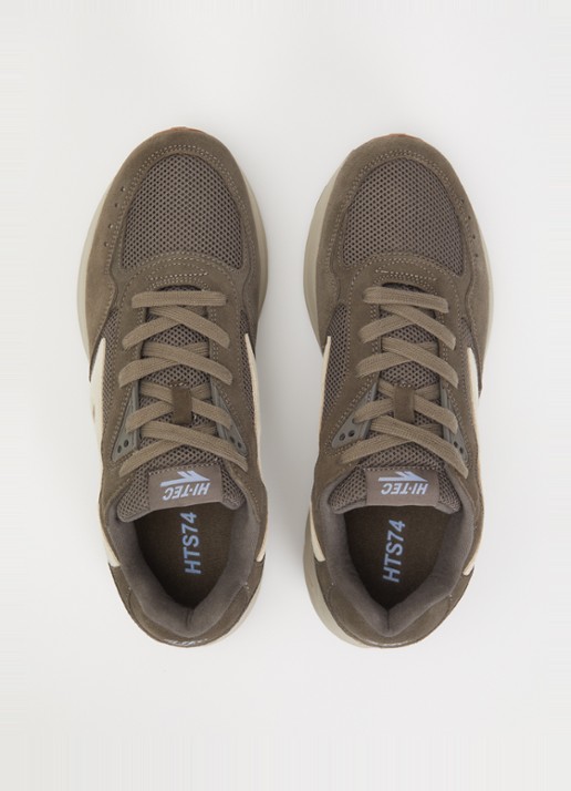 Hi-Tec HTS shadow RGS sneaker van mesh met suède details - detail 4 bronsgroen