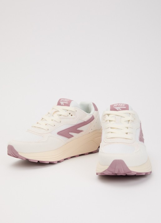 Hi-Tec HTS Shadow RGS sneaker van suède met details van mesh - detail oudroze