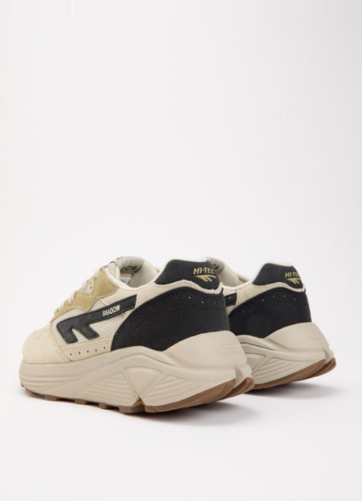 Hi-Tec HTS Shadow RGS sneaker van suède met details van mesh - achterkant 2 khaki